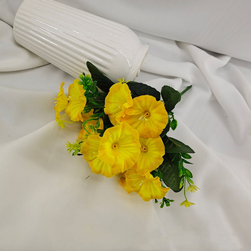 13 Inch Morning Glory Artificial Flowers Bush UV Resistant Outdoor Bulk Quantity