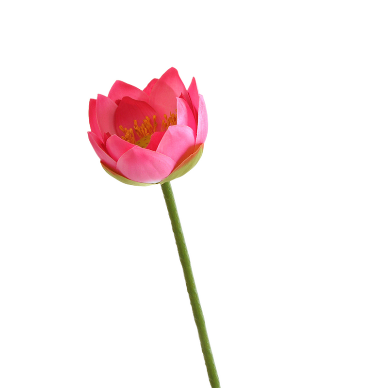 Lotus Lily Artificial Flower Stems with Leaf and Seedpod, Real Touch, Bulk Wholesale Quantity