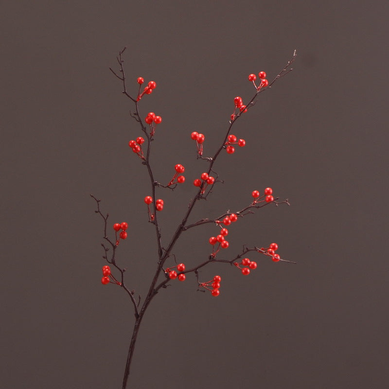 12 Pcs 35 Inch Artificial December Birth Flower Holy Berries Bouquet for Tall Vase