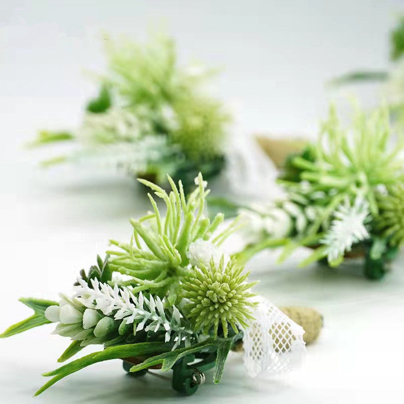 Artificial Succulent Plants Bulk 12 Pcs Mini Faux Succulent Boutonnieres for Crafts