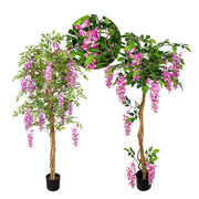 Artificial Wisteria Tree Plant 5 Ft Bulk Silk Flowers for Home Decor Wholesale