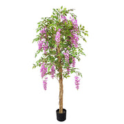 Artificial Wisteria Tree Plant 5 Ft Bulk Silk Flowers for Home Decor Wholesale