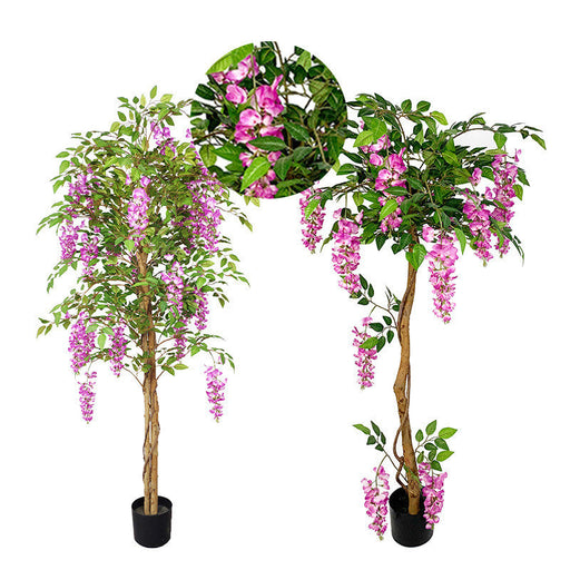 Artificial Wisteria Tree Plant 5 Ft Bulk Silk Flowers for Home Decor Wholesale