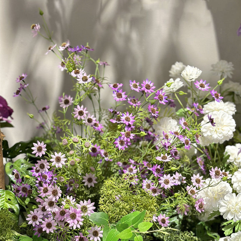 10 Pcs 34 Inch Artificial Silk September Birth Flower Aster Spray Branches Bouquet Long Stems