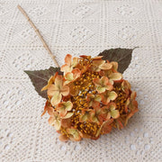 20 Inch Artificial Autumn Hydrangea Stems 10 Pcs Silk Flowers for Fall Winter Decor