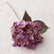 20 Inch Artificial Autumn Hydrangea Stems 10 Pcs Silk Flowers for Fall Winter Decor