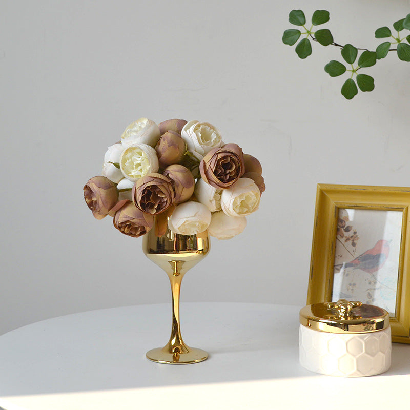 11 Inch Artificial Peony Buds Bouquet 10 Pcs Autumn Fall Colors for Wedding Centerpieces Home Decor Thanksgiving