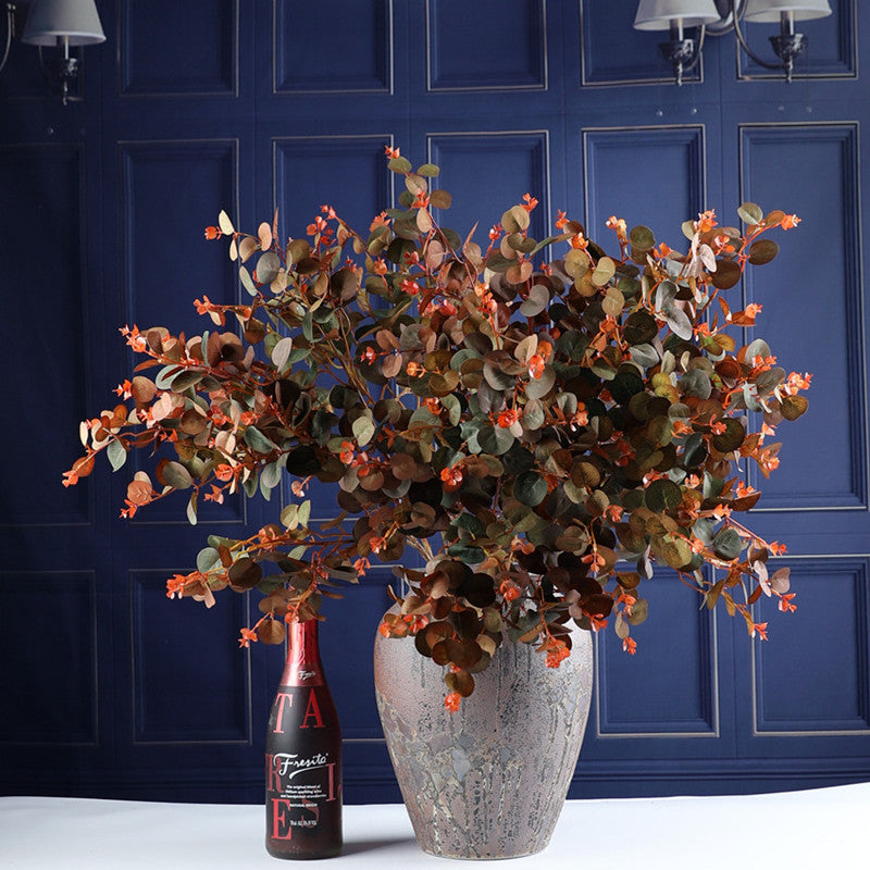 27 Inch Artificial Eucalyptus Leaves Stems Branches 27" Bulk Faux Fall Greenery Plant