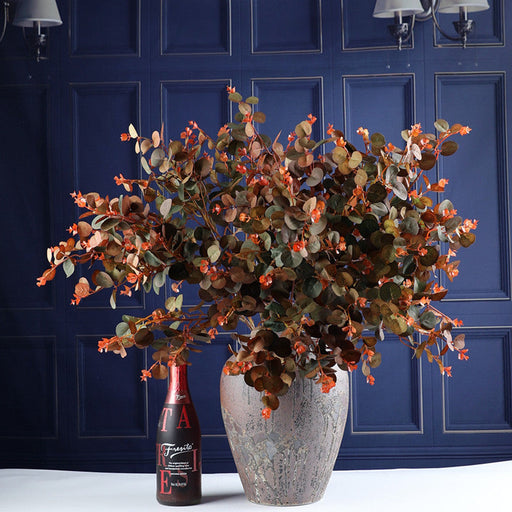 27 Inch Artificial Eucalyptus Leaves Stems Branches 27" Bulk Faux Fall Greenery Plant