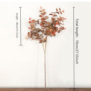 27 Inch Artificial Eucalyptus Leaves Stems Branches 27" Bulk Faux Fall Greenery Plant