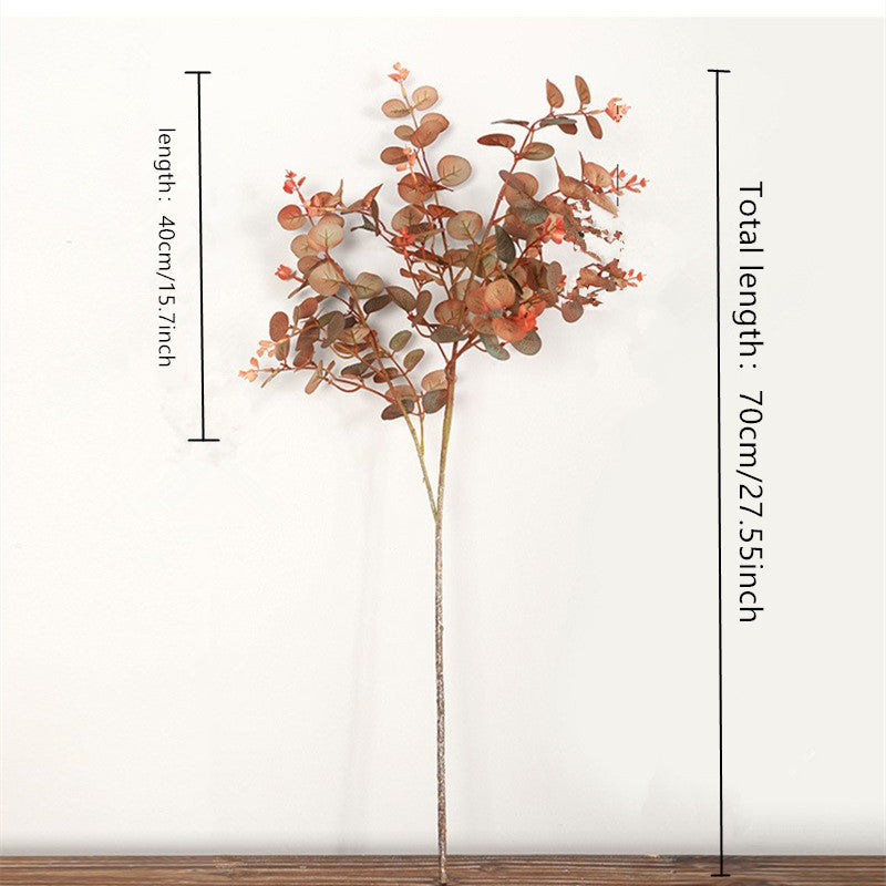 27 Inch Artificial Eucalyptus Leaves Stems Branches 27" Bulk Faux Fall Greenery Plant