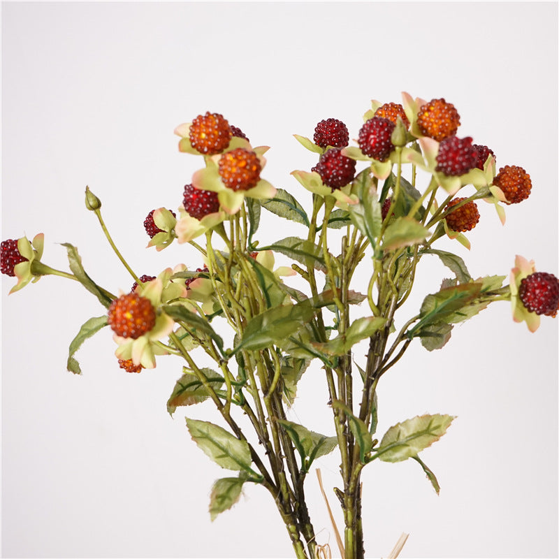 18 Inch Autumn Toned Raspberry Berry Stems, 18 Pcs Fall Winter Artificial Decorative Bundles for Centerpieces and Home Decor
