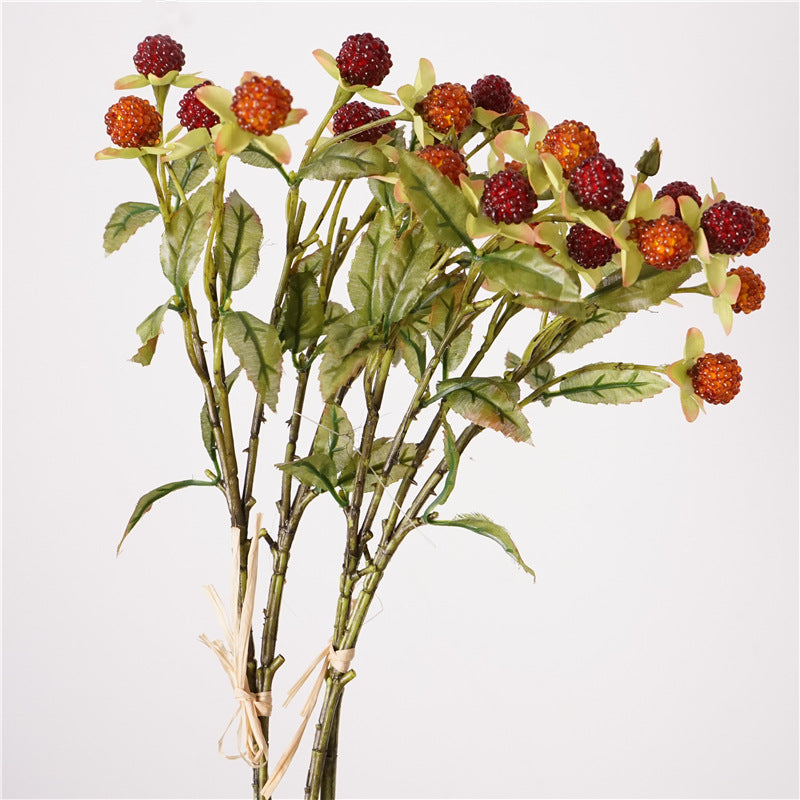 18 Inch Autumn Toned Raspberry Berry Stems, 18 Pcs Fall Winter Artificial Decorative Bundles for Centerpieces and Home Decor