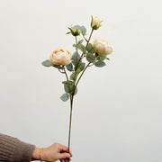 26 Inch Peony Spray Stems with Buds 10 Pcs Silk Artificial Flowers for Arrangement