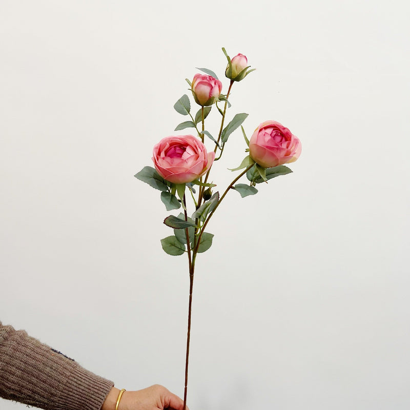 26 Inch Peony Spray Stems with Buds 10 Pcs Silk Artificial Flowers for Arrangement