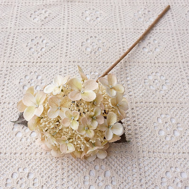 20 Inch Artificial Autumn Hydrangea Stems 10 Pcs Silk Flowers for Fall Winter Decor