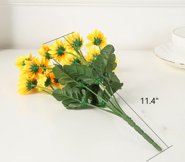 Artificial Sunflower Stems 12 Inch 10 Pcs Bulk Silk Sunflowers for Fall Indoor Outdoor Decoration