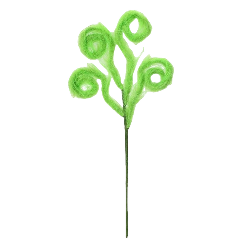 10 Pcs Green Furry Christmas Tree Picks Ornaments Artificial Holiday Decorations Bulk