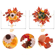 2 Pcs Artificial Sunflower and Maple Leaf Flower Balls for Table Centerpieces