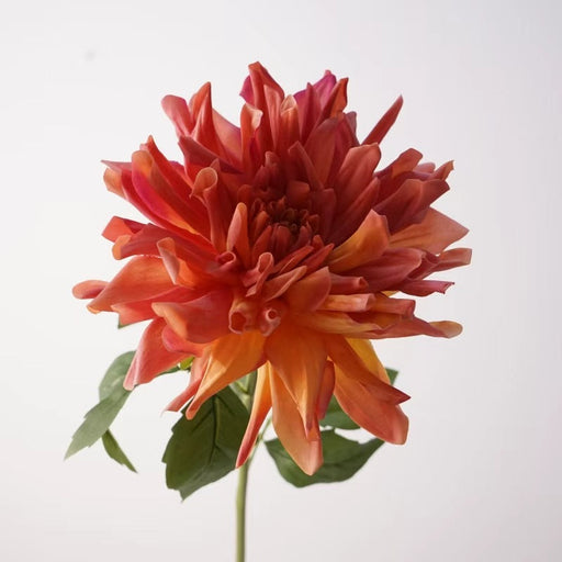 23.6 Inch Artificial Silk Dahlia Stem - Real Touch Lifelike Flower for Wedding and Home Decor