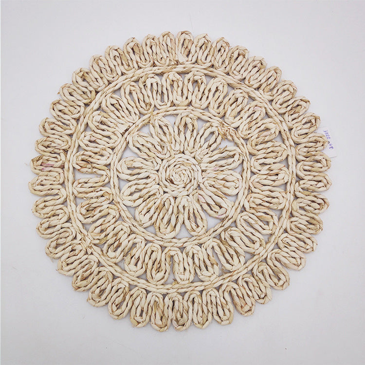Bulk set of Woven Coasters Creative Washable Heat Insulation Table Mats Wholesale