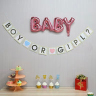 Baby Gender Reveal Banner Party Garland for Baby Shower Decor