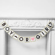 Baby Gender Reveal Banner Party Garland for Baby Shower Decor