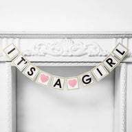 Baby Gender Reveal Banner Party Garland for Baby Shower Decor