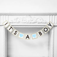 Baby Gender Reveal Banner Party Garland for Baby Shower Decor