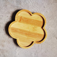 Bamboo Plant Saucer & Ceramic Succulent Pots - Leakproof Trays for Indoor Gardening, Multiple Sizes