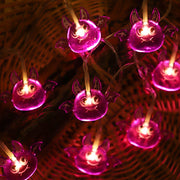 9.8FT Pre-lit Halloween String Lights 9.8 Feet  Ghost Bat Design Bulk Pack