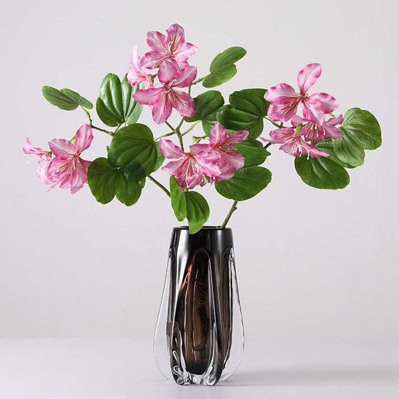 22 Inch Artificial Bauhinia Blakeana Stems, Real Touch Silk Flowers, 10 Pcs Bulk Pack