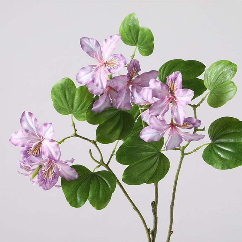 22 Inch Artificial Bauhinia Blakeana Stems, Real Touch Silk Flowers, 10 Pcs Bulk Pack