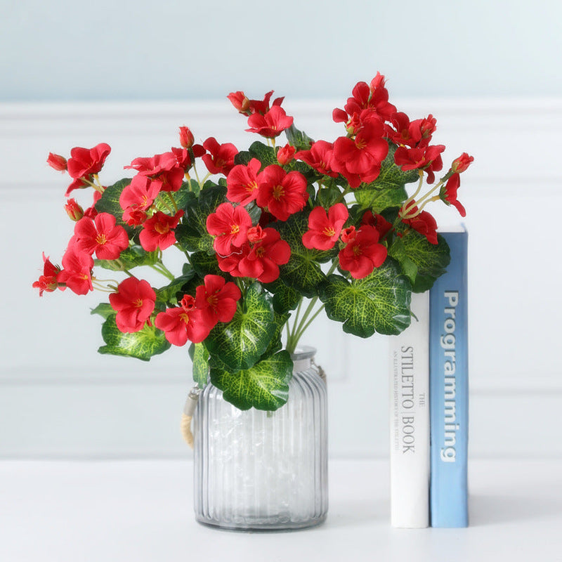 13.7 Inch Silk Begonia Bush Artificial Flowers Bulk Quantity