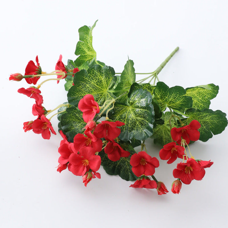 13.7 Inch Silk Begonia Bush Artificial Flowers Bulk Quantity