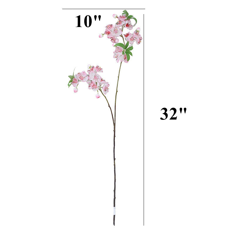 32 Inch Artificial Begonia Blossom Branches Pink Spring Flowers Bulk 10 Pcs
