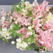 32 Inch Artificial Begonia Blossom Branches Pink Spring Flowers Bulk 10 Pcs