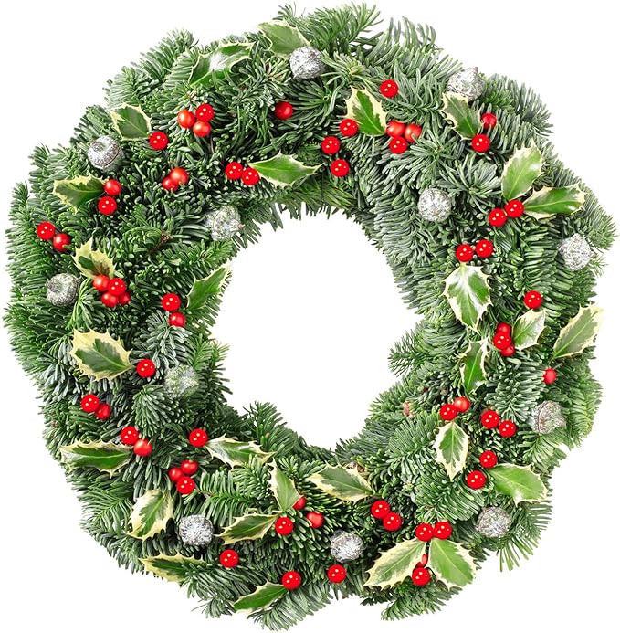 400 Pcs Artificial Pearls Holly Berry Picks on Wire for Crafts Christmas Tree Wreath DIY