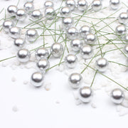 400 Pcs Artificial Pearls Holly Berry Picks on Wire for Crafts Christmas Tree Wreath DIY