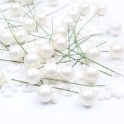 400 Pcs Artificial Pearls Holly Berry Picks on Wire for Crafts Christmas Tree Wreath DIY
