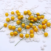 400 Pcs Artificial Pearls Holly Berry Picks on Wire for Crafts Christmas Tree Wreath DIY