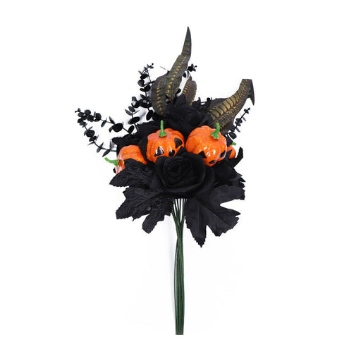 10 Pcs Artificial Pumpkin Maple Eucalyptus Leaf Floral Stems for Halloween Vase Arrangement