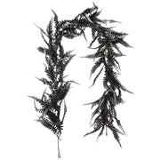 5 Pcs Artificial Black Fern Plants for Halloween, Indoor and Outdoor Decor, Bulk Set