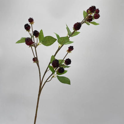 Premium 6pcs Blackberry Stems 28.7-Inch Lifelike Artificial Plants UV Resistant Mulberry Décor for Wedding Home & Office Centerpiece