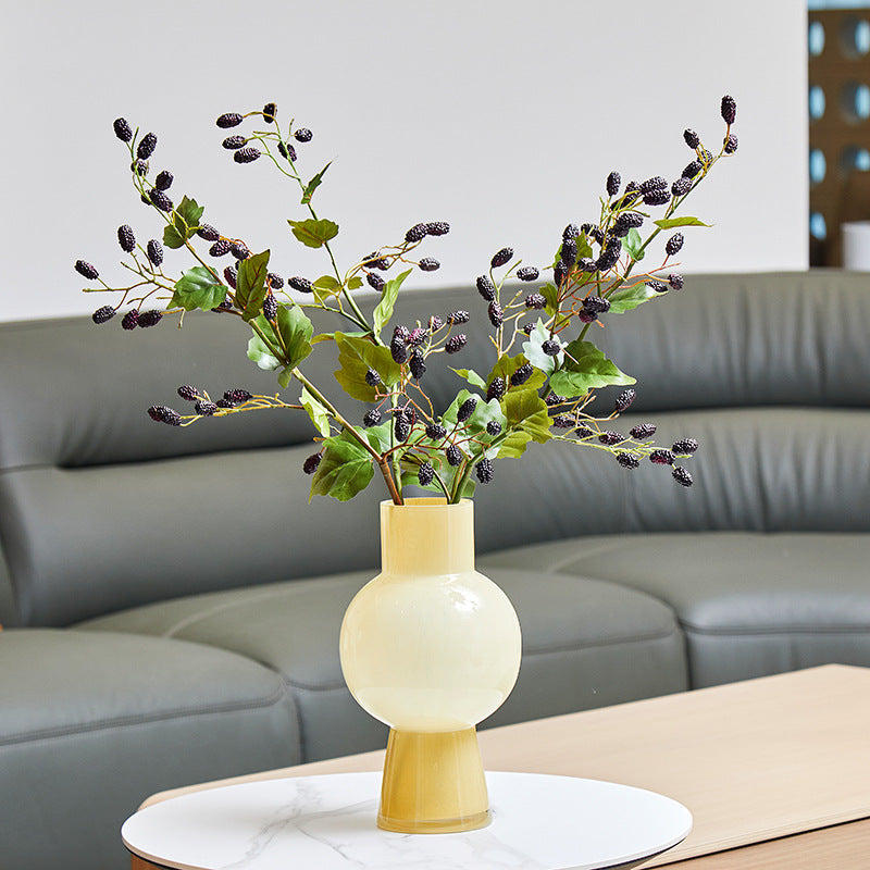 3 Pcs Artificial Mulberry Blackberry Fruit Stems Bouquet Spray Bulk