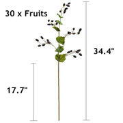 3 Pcs Artificial Mulberry Blackberry Fruit Stems Bouquet Spray Bulk