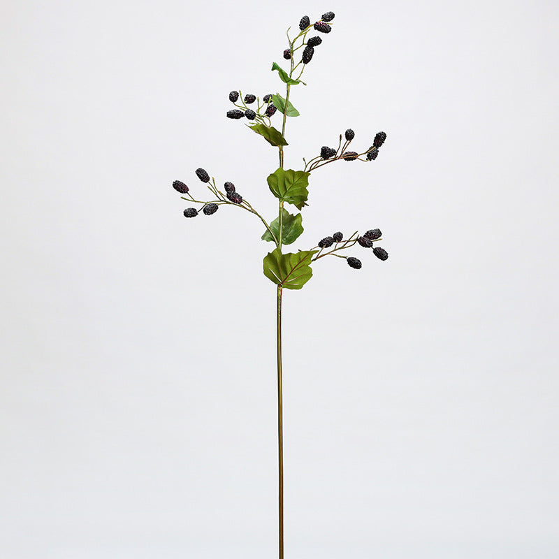 3 Pcs Artificial Mulberry Blackberry Fruit Stems Bouquet Spray Bulk
