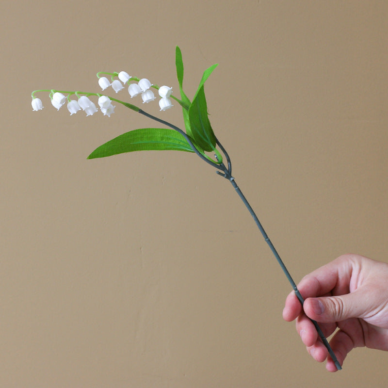 13.8 Inch White Lily of the Valley Artificial Flowers 10 Stems Faux Silk Wedding Centerpiece