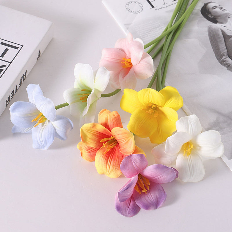 17 Inch Blooming Tulip Stems 10 Pcs Real Touch Artificial Spring Flowers