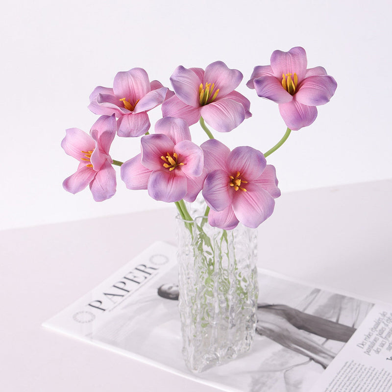 17 Inch Blooming Tulip Stems 10 Pcs Real Touch Artificial Spring Flowers